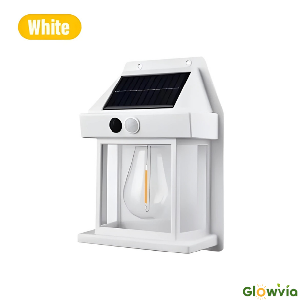 Glowvia Solar Wall Light - 3 Smart Modes, Motion Sensor, Auto-On at Night | Waterproof Outdoor Lamp for Doors & Porches