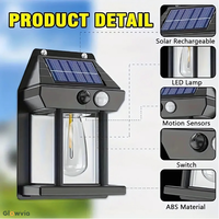 Glowvia Solar Wall Light - 3 Smart Modes, Motion Sensor, Auto-On at Night | Waterproof Outdoor Lamp for Doors & Porches